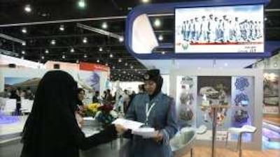 The Abu Dhabi Police stand at the Tawdheef recruitment fair has attracted steady interest.