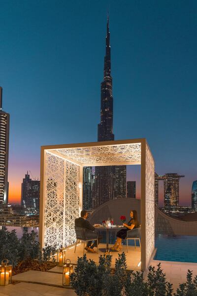 A romantic set-up at Address Fountain Views. Courtesy Address Resorts