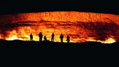 The Darvaza gas crater, which is 260 kilometres north of the Turkmen capital Ashgabat, has been burning since it was set alight by a Soviet-era drilling team in the 1970s, earning it the evocative sobriquet the Gates of Hell. John Henzell