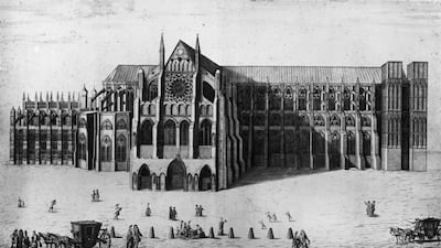 The north front of Westminster Abbey, London, circa 1689, before the extensions designed by Christopher Wren and Nicholas Hawksmoor. All photos: Getty Images
