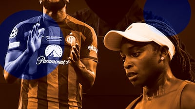 Footballer Romelu Lukaku, left, and tennis player Sloane Stephens are just two elite sportspeople to suffer racist online abuse. The National