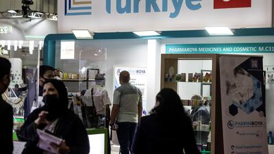 The opening day of Arab Health 2021 at the Dubai World Trade Centre on June 21st, 2021. Antonie Robertson / The National