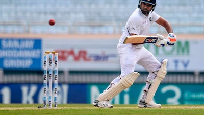 India's Rohit Sharma plays a shot. AFP