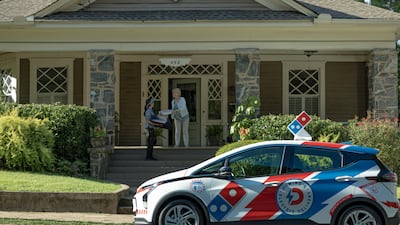 Domino's ordered more than 800 Chevy Bolt EVs to deliver its pizza products across the US. All photos: Domino's