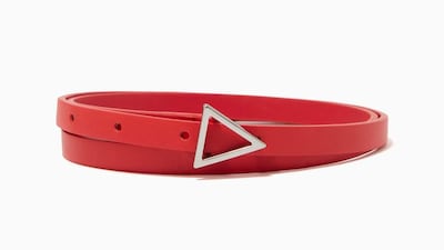 Belt, Dh1,250, from Bottega Veneta, on Ounass. Photo: Ounass