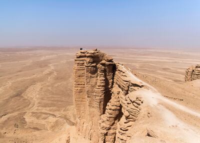 The Edge of the World is located about 90-minutes outside of Riyadh. Photo: Reem Mohammed