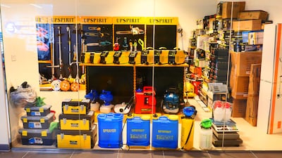 A shop in the Tools & Hardware section at the Yiwu Market in Dubai. Pawan Singh / The National