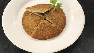 Kibbeh is displayed at the Durra market in Al-Madina Al-Munawara street in Amman, Jordan. Salah Malkawi for The National