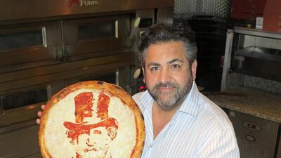 Chef Domenico Crolla with his Giuseppe Verdi pizza. Courtesy: Domenico Crolla