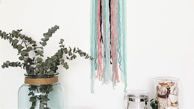 A circular woollen wall hanging by Turquoise Boutique Studio. Courtesy Turquoise Boutique Studio