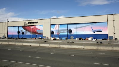 The Boeing Everett Factory is pictured after Boeing announced a temporary suspension of production operations at its Puget Sound area facilities, during the coronavirus outbreak, in Everett, Washington, US. Reuters.