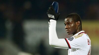 Mario Balotelli scored twice in AC Milan's last Serie A match. Vincenzo Pinto / AFP