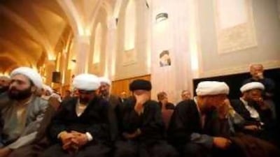 Shiite clerics mourn the death of Grand Ayatollah Mohammed Hussein Fadlallah in Beirut.