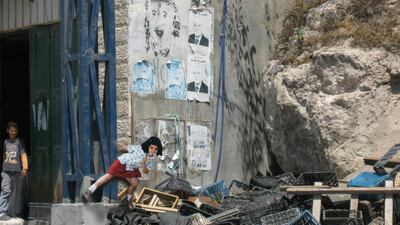 Joanna Barakat's 'Standing Next to Crates,' (2017). Courtesy of the Artist.