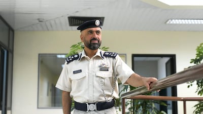 Brig Gen Salem Al Dhaheri, deputy director of the Traffic and Patrols Directorate in Abu Dhabi, warns cyclists and e-scooters of riding outside of their designated lanes. Khushnum Bhandari for The National