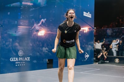 Amina Orfi holds the junior and senior squash world titles. Photo: PSA Tour