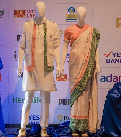 Designs by Tarun Tahiliani's Tasva label, which will be worn by Team India. Photo: @tasvafashion / Instagram