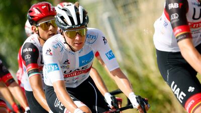 Team UAE Emirates' Tadej Pogacar during Stage 6.