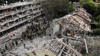 The site of an Iranian missile attack on Tel Aviv. The conflict has escalated after the US bombed nuclear sites in Iran. Reuters