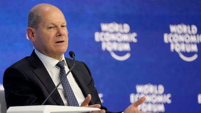 Olaf Scholz said Russia had failed to achieve any of its strategic goals since it invaded its neighbour. AP