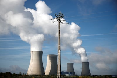 Cooling towers at an EDF nuclear power plant in Dampierre-en-Burly, France. Reuters