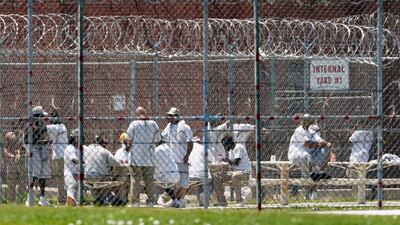Prisoners at the Nebraska State Penitentiary in Lincoln. AP