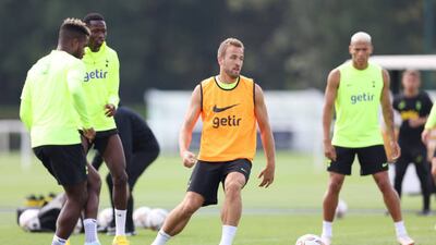 Harry Kane of Tottenham Hotspur during training. Getty Images
