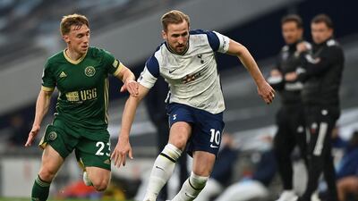 Harry Kane, 7 - Lively, but not at his clinical best. He will have been disappointed to fire straight at Ramsdale’s legs when clean through but the offside flag spared his blushes. Sent Bale on his way with a lovely ball around the corner before Basham cleared off the line after the England forward had beautifully jinked past Baldock, and that was the story of his night as chances continued to go begging in the second half. AFP