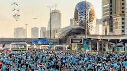 A record 307,000 participants took over Sheikh Zayed Road for Dubai Run 2025. Chris Whiteoak / The National