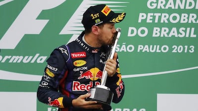 Sebastian Vettel's ninth consecutive win on the season makes it 13 overall for the year. Nacho Doce / Reuters
