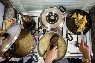 Sunflower oil is hugely popular for frying food in Lebanon. Natalie Naccache for The National