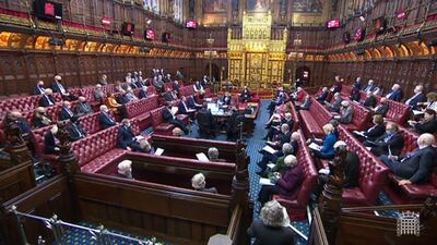 The House of Lords on November 18. AFP/ UK's Parliamentary Recording Unit
