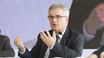 Pierre Fabre, a senior executive at Safran, during the launch event. Antonie Robertson / The National
