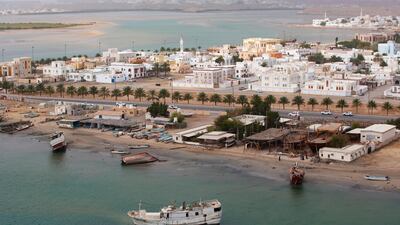 The town of Sur on the coast of the Gulf of Oman. Alamy