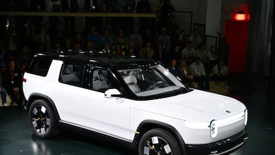 Rivian R2 is a smaller, more affordable electric SUV, at an estimated price of Dh165,000. AFP