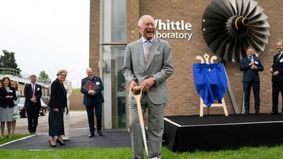 Royal duties resumed on Tuesday, with King Charles visiting the new Whittle Laboratory in Cambridge. AP