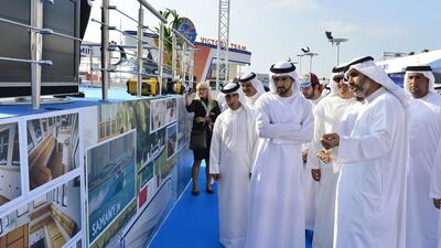 Sheikh Hamdan praised the national companies participating in the five-day show for their ability to compete with global manufacturers.