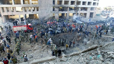 The site of the bombing that killed former prime minister Rafiq Hariri and 21 others, in central Beirut (file photo). AFP