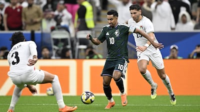 Salem Al Dawsari, right, is Saudi Arabia's talisman and has won 106 caps. AFP