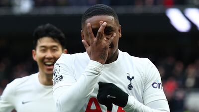 Bergwijn celebrates his goal. Reuters