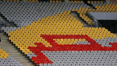A view of the empty stands in Alexandria on Tuesday during the match between Cairo clubs Al Ahly and Zamalek. Amr Abdallah Dalsh / Reuters