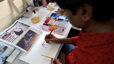 More than 100 artists in seven countries have gotten involved in the challenge within a week. Pawan Singh / The National