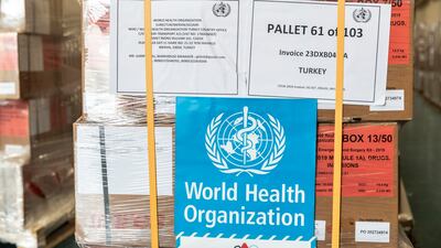 Aid was loaded on to a Moalem Aviation flight bound for Syria and an MNG Airlines plane headed for Istanbul