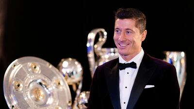 Robert Lewandowski was named player of the year at Fifa's The BEST Awards ceremony. Getty