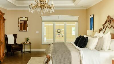 The bedroom in Pippen's Chicago home.