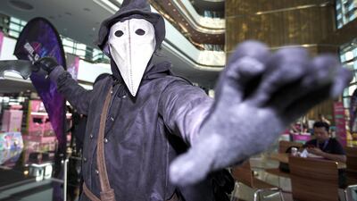 Cosplayer Al Hashem as The Crow. Victor Besa / The National