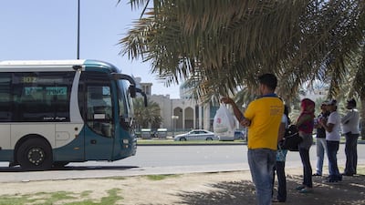 The number of journeys on Abu Dhabi’s buses has fallen by 14 million since city fares were doubled two years ago. Mona Al-Marzooqi/ The National