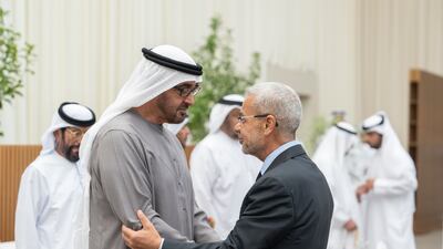 Mustafa Al Agha offers condolences to Sheikh Mohamed