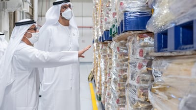 Dr Sultan Al Jaber, Minister of Industry and Advanced Technology, visits the headquarters of Al Dahra Group in Khalifa Industrial City in Abu Dhabi. All photos: Ministry of Industry and Advanced Technology