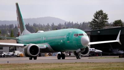 A Boeing 737 MAX 8 being built for American Airlines embarks on a test flight. American Airlines has cancelled flights involving its 737 Max plane until December 3. AP Photo